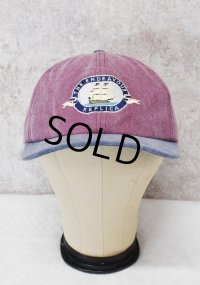 【USA製】【New England Cap】【エンジ×グレー】【the endeavour】【WORD VOYAGE】【BBキャップ】  