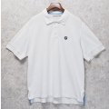 【BMW】【企業ロゴ】【車】【白】【ワッペン】【ユニフォーム】コットン【ポロシャツ】【サイズＸＬ】 
