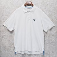 【BMW】【企業ロゴ】【車】【白】【ワッペン】【ユニフォーム】コットン【ポロシャツ】【サイズＸＬ】 