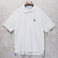 【BMW】【企業ロゴ】【車】【白】【ワッペン】【ユニフォーム】コットン【ポロシャツ】【サイズＸＬ】 