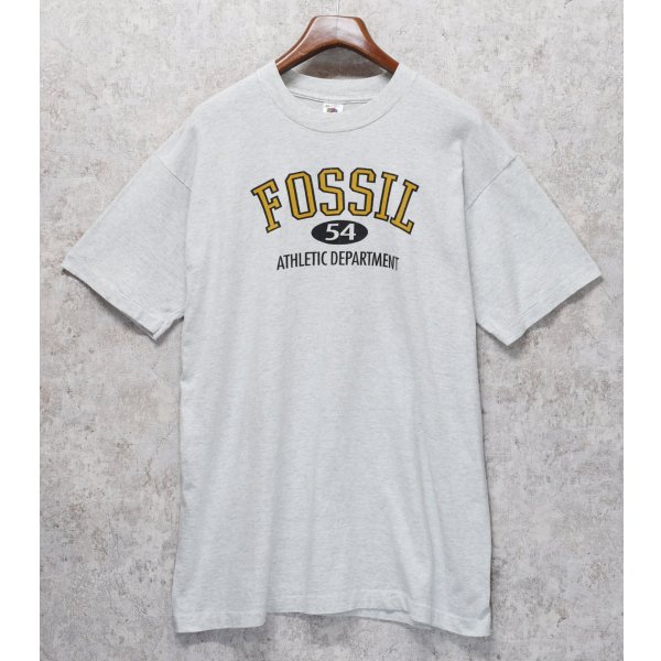 画像1: 90's【USA製】 ビンテージ【FRUIT OF THE LOOM 】フルーツオブザルーム【グレー】【FOSSIL】フォッシル【 Tシャツ】【サイズXL】 