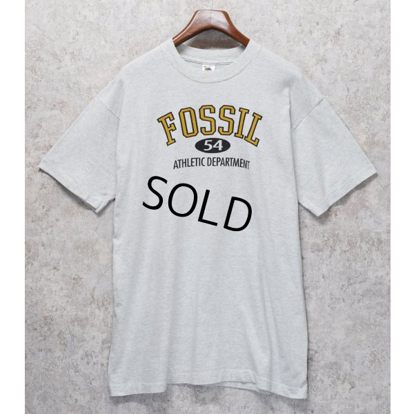 画像1: 90's【USA製】 ビンテージ【FRUIT OF THE LOOM 】フルーツオブザルーム【グレー】【FOSSIL】フォッシル【 Tシャツ】【サイズXL】 