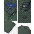 画像2: ポルトガル製 ビンテージ 【フレッドペリー】Fred Perry【緑ｘ黒】ギンガムチェック【コットン】【半袖ボタンダウンシャツ】【44】<br> (2)