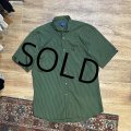 ポルトガル製 ビンテージ 【フレッドペリー】Fred Perry【緑ｘ黒】ギンガムチェック【コットン】【半袖ボタンダウンシャツ】【44】 