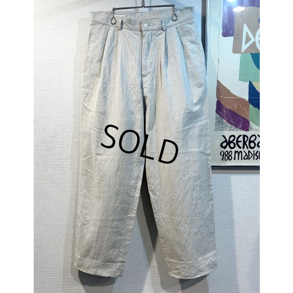 画像2: ビンテージ【Claiborne】【クレイボーン】【ベージュチェック】【2タック】コットンスラックス【コットンパンツ】【32L】 