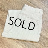 ビンテージ【Claiborne】【クレイボーン】【ベージュチェック】【2タック】コットンスラックス【コットンパンツ】【32L】 