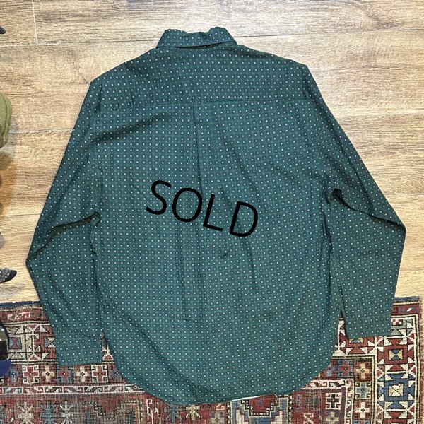 画像3: 【ビンテージ】【DOCKERS】ドッカーズ【小紋柄】【緑色】【ボタンダウンシャツ】【サイズM】 