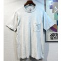 90's【USA製】 ビンテージ【FRUIT OF THE LOOM 】フルーツオブザルーム【グレー】【無地】【ポケット付き】【 Tシャツ】ポケT【サイズL】 