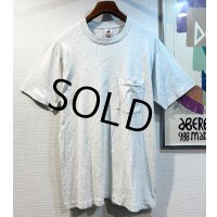 90's【USA製】 ビンテージ【FRUIT OF THE LOOM 】フルーツオブザルーム【グレー】【無地】【ポケット付き】【 Tシャツ】ポケT【サイズL】 