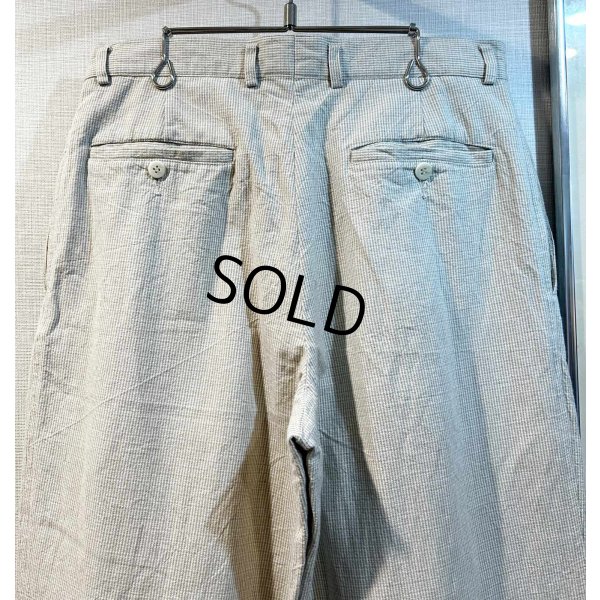 画像5: ビンテージ【Claiborne】【クレイボーン】【ベージュチェック】【2タック】コットンスラックス【コットンパンツ】【32L】