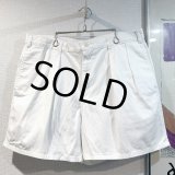【POLO RALPH LAUREN】オールドラルフローレン【白】【２タック】【ショートパンツ】【短パン】【コットンショーツ】【W36】 