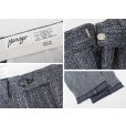 画像2: 【ビンテージ】【Barrage】【黒】【ポリエステル×レーヨン】ツイード【２タックスラックス】【34×32】<br> (2)