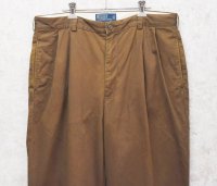 【ラルフローレン】POLO RALPH LAUREN【ブラウン】HAMMOND PANT【ハモンドパンツ】【２タック】【コットンパンツ】【36×30】 
