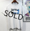 ビンテージ【TACLE WAREHOUSE】魚 バス釣り ブラックバス【霜降りグレー】Tシャツ【サイズL】 