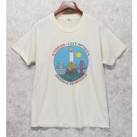 80’s【USA製】ビンテージ【スクリーンスターズ】【KHBR68 city sports】【クリーム】Tシャツ【サイズＸＬ】 