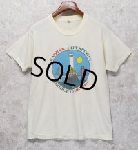 80’s【USA製】ビンテージ【スクリーンスターズ】【KHBR68 city sports】【クリーム】Tシャツ【サイズＸＬ】 
