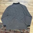 画像3: ビンテージ【M.E.SPORT】【黒ｘグレー】【幾何学模様】【長袖ポロシャツ】【サイズL】<br> (3)