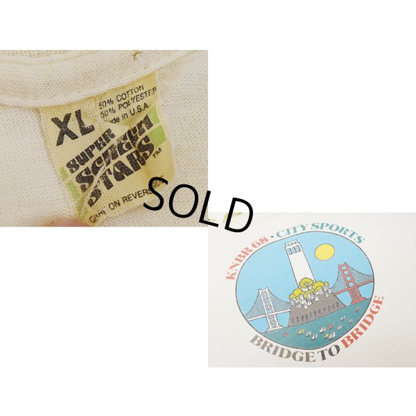 画像2: 80’s【USA製】ビンテージ【スクリーンスターズ】【KHBR68 city sports】【クリーム】Tシャツ【サイズＸＬ】 