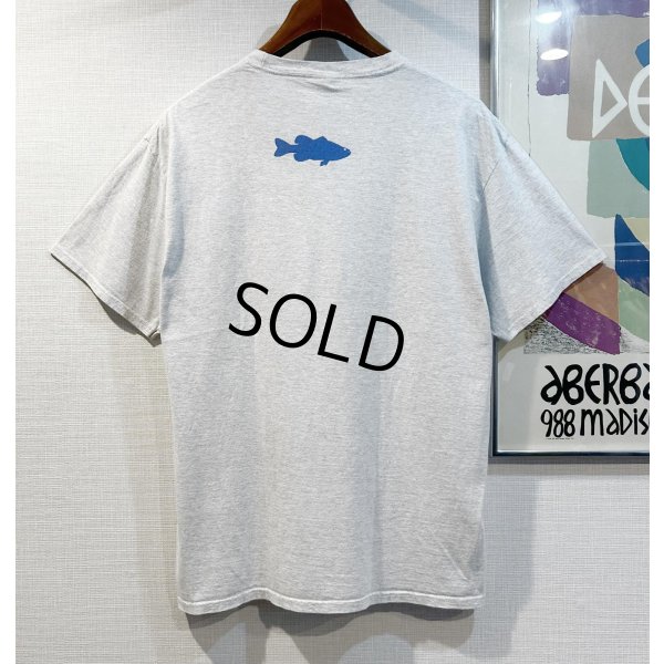 画像3: ビンテージ【TACLE WAREHOUSE】魚 バス釣り ブラックバス【霜降りグレー】Tシャツ【サイズL】 
