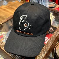 【デッドストック】ビンテージ【PERFECTO HOMES】【黒】【ベースボールキャップ】  