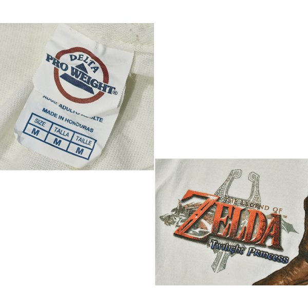 画像2: ビンテージ【DELTA】ゼルダの伝説 リンク トワイライトプリンセス【クリーム色】キャラクターTシャツ 【サイズM】 