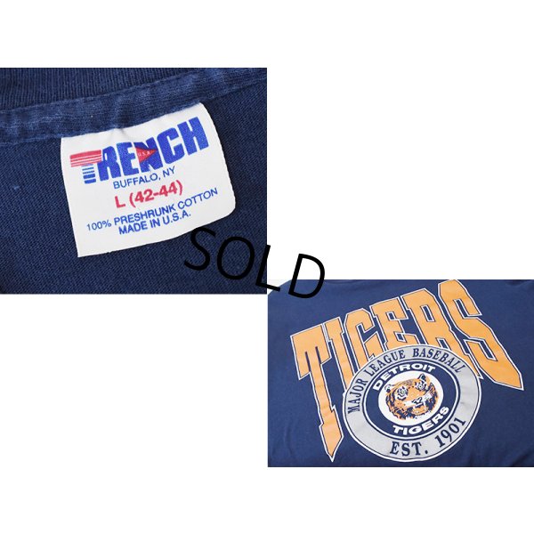 画像2:  USA製 ビンテージ【MLB】【DETROIT TIGERS】デトロイト・タイガース【紺】Tシャツ【サイズL】 