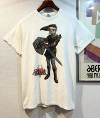 ビンテージ【DELTA】ゼルダの伝説 リンク トワイライトプリンセス【クリーム色】キャラクターTシャツ 【サイズM】 
