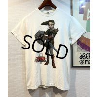 ビンテージ【DELTA】ゼルダの伝説 リンク トワイライトプリンセス【クリーム色】キャラクターTシャツ 【サイズM】 
