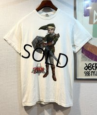 ビンテージ【DELTA】ゼルダの伝説 リンク トワイライトプリンセス【クリーム色】キャラクターTシャツ 【サイズM】 