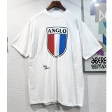 デッドストック【〜90's】【USA製】【ビンテージ】【Hanes】ヘインズ【ANGLO】【白】【Tシャツ】【サイズXL】 