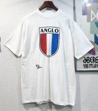 デッドストック【〜90's】【USA製】【ビンテージ】【Hanes】ヘインズ【ANGLO】【白】【Tシャツ】【サイズXL】 