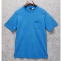 90's【USA製】 ビンテージ【ランズエンド】【LANDS' END】【スカイブルー】【無地】【ポケット付き】【Tシャツ】【サイズL】 