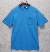 90's【USA製】 ビンテージ【ランズエンド】【LANDS' END】【スカイブルー】【無地】【ポケット付き】【Tシャツ】【サイズL】 