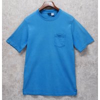 90's【USA製】 ビンテージ【ランズエンド】【LANDS' END】【スカイブルー】【無地】【ポケット付き】【Tシャツ】【サイズL】 
