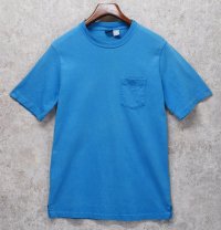 90's【USA製】 ビンテージ【ランズエンド】【LANDS' END】【スカイブルー】【無地】【ポケット付き】【Tシャツ】【サイズL】 