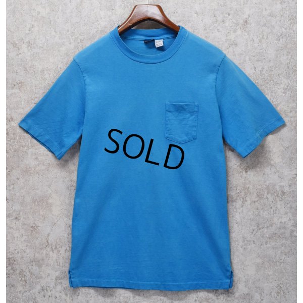 画像1: 90's【USA製】 ビンテージ【ランズエンド】【LANDS' END】【スカイブルー】【無地】【ポケット付き】【Tシャツ】【サイズL】 