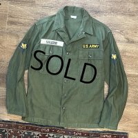 【60's】【米軍実物】【ビンテージ】【U.S.ARMY】【OG107】【ユーティリティシャツ】【サイズS】 