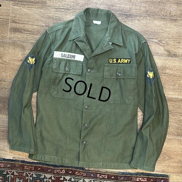画像1: 【60's】【米軍実物】【ビンテージ】【U.S.ARMY】【OG107】【ユーティリティシャツ】【サイズS】 