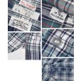画像2: 60's【ビンテージ】【WREN LTD】【緑ｘ紺ｘ白 チェック】マチ付き【ボタンダウンシャツ】【サイズM】<br> (2)