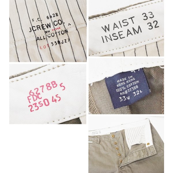 画像2: 【J.Crew】ジェイクルー【ブラウン】【コットンパンツ】【33ｘ32】 