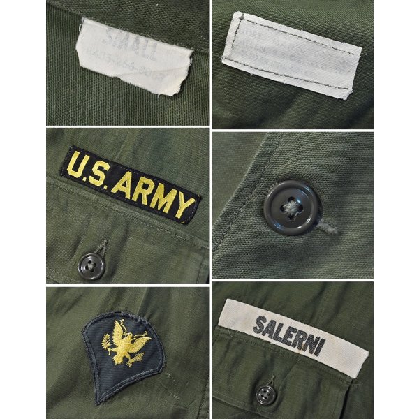 画像2: 【60's】【米軍実物】【ビンテージ】【U.S.ARMY】【OG107】【ユーティリティシャツ】【サイズS】 