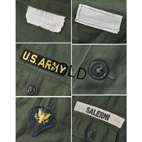 画像2: 【60's】【米軍実物】【ビンテージ】【U.S.ARMY】【OG107】【ユーティリティシャツ】【サイズS】 