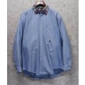 程度良好 ビンテージ【TOMMY HILFIGER】トミーヒルフィガー【襟マドラスチェック】オックスフォードシャツ【コットンシャツ】サイズM 