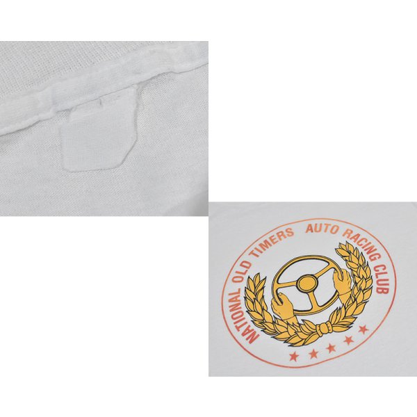 画像2: 70's~【ビンテージ】【national old timers auto racing club】白【Tシャツ】【サイズM程度】 