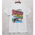 デッドストック 80's【USA製】スクリーンスターズ【ビンテージ】【Raceway Park】【車】白【Tシャツ】【サイズＬ】 