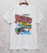  デッドストック 80's【USA製】スクリーンスターズ【ビンテージ】【Raceway Park】【車】白【Tシャツ】【サイズＬ】 
