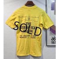 80's【ビンテージ】【USA製】【THA BUDDHA HEAD SALOON】【黄色】【Tシャツ】【サイズS】 