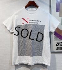 【ビンテージ】Northeastern University【ノースイースタン大学】【白】【カレッジTシャツ】【サイズＭ程度】 