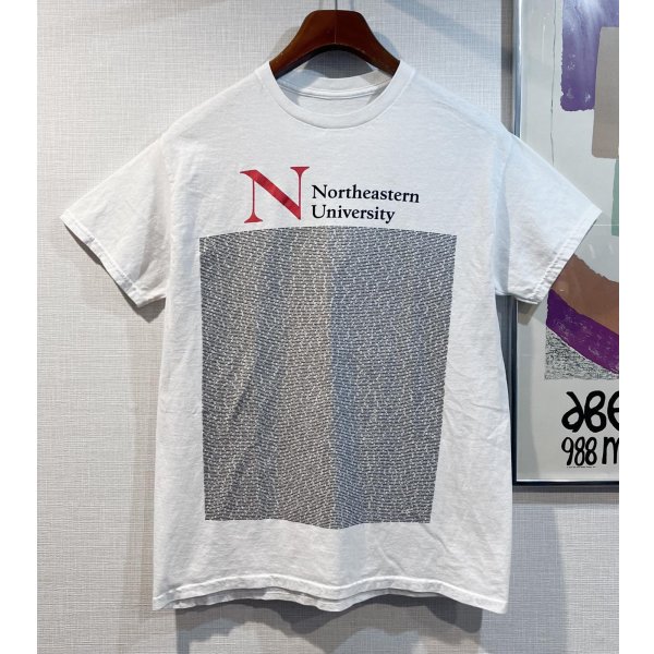 画像1: 【ビンテージ】Northeastern University【ノースイースタン大学】【白】【カレッジTシャツ】【サイズＭ程度】 