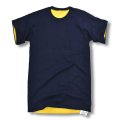 デッドストック【ビンテージ】【U.S.NAVY】【紺ｘ黄】リバーシブル【Ｔシャツ】【サイズＳ】 